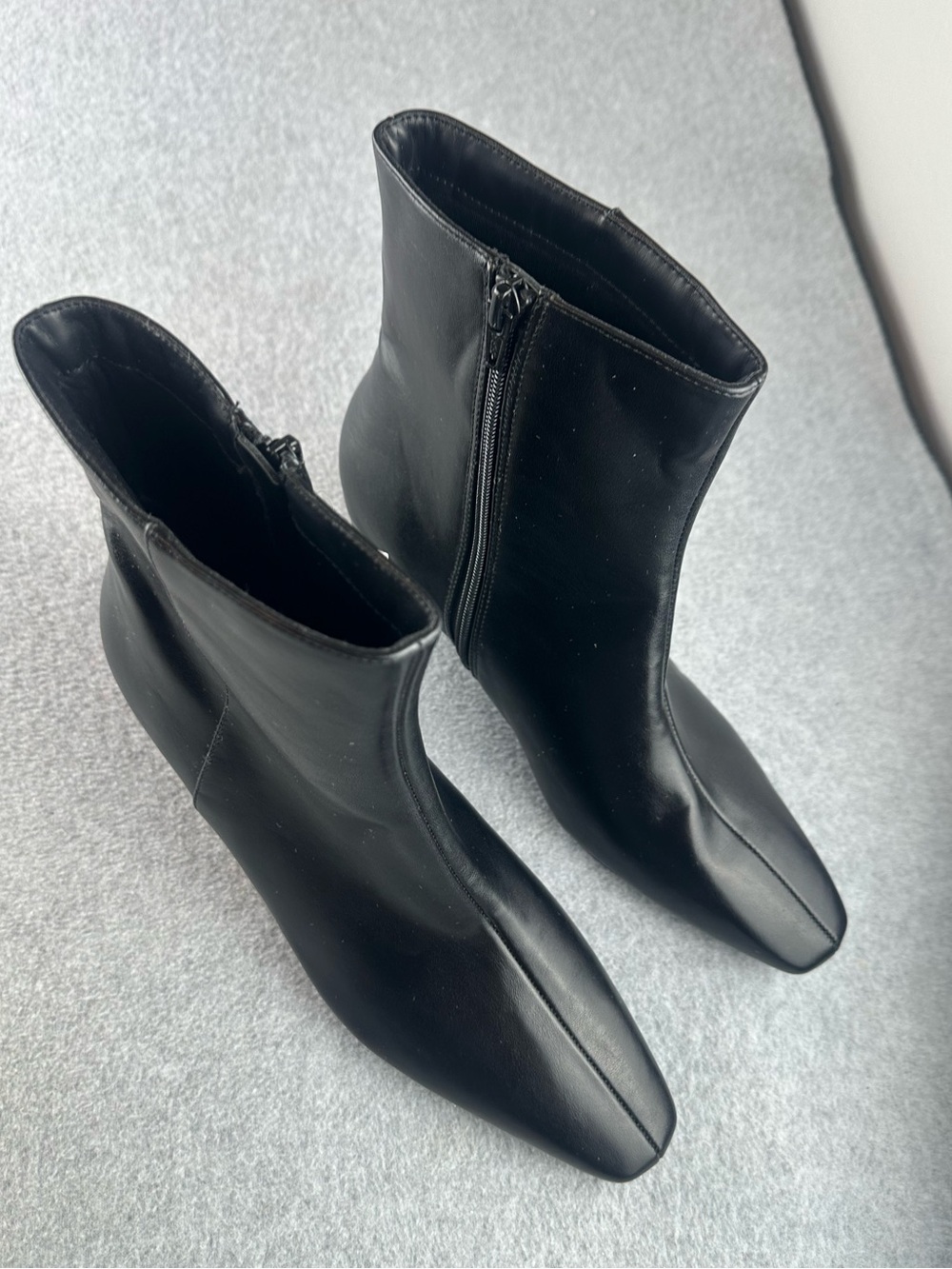 New A New Day Tigris Black Kitten Heel Ankle Boots Womens Size 9.5 Faux Leather - Picture 8 of 12